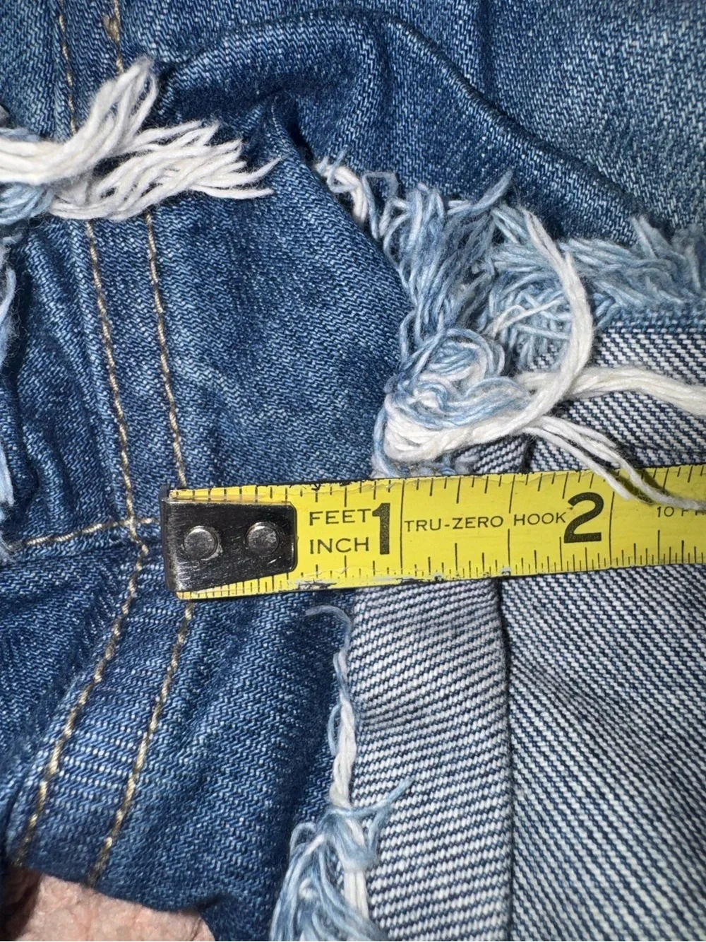One Teaspoon Bandits Blue Cult Denim Shorts Distressed Cuffed Size 27 EUC